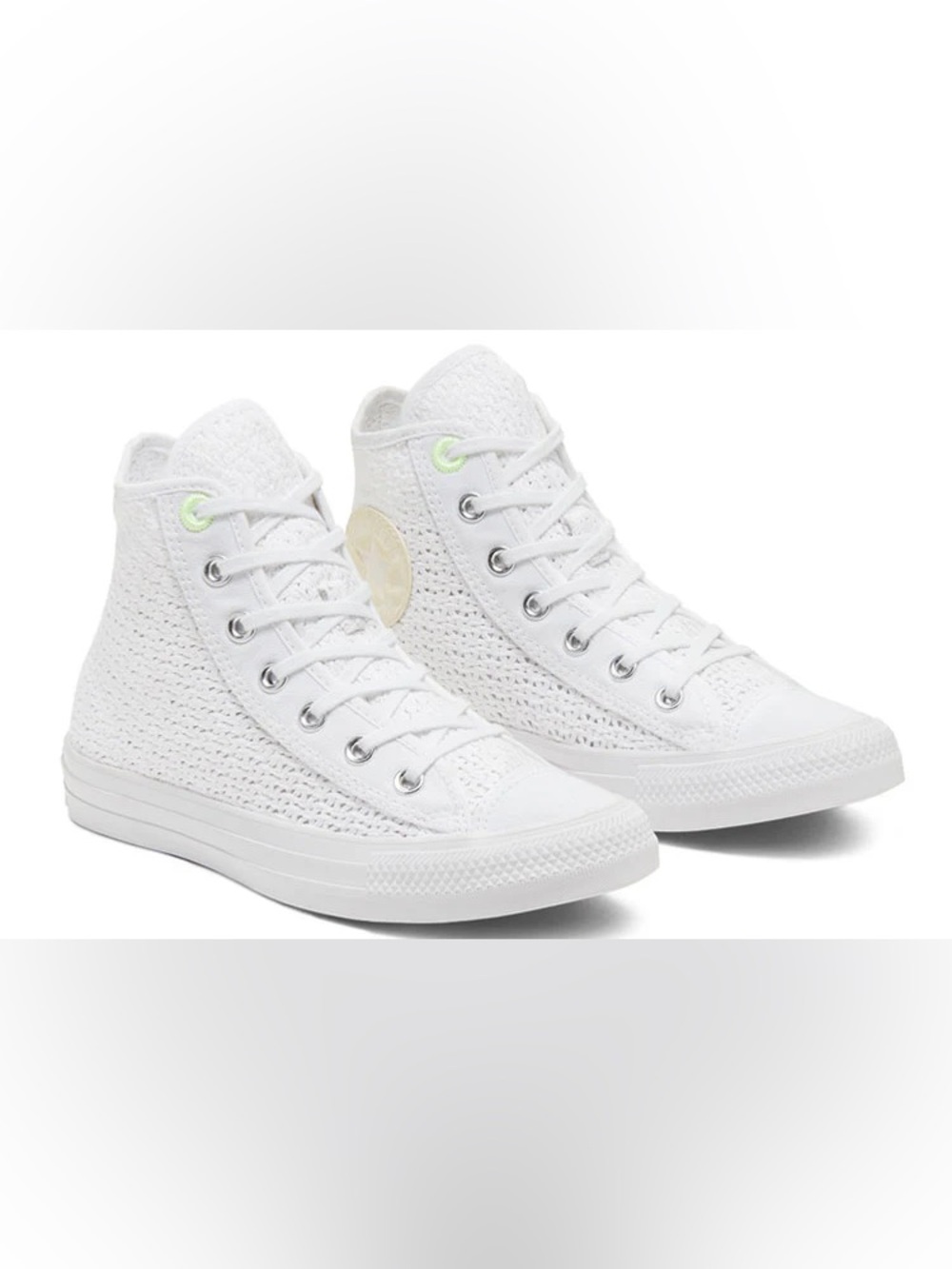 Converse Women’s White High-Top Knit Sneakers